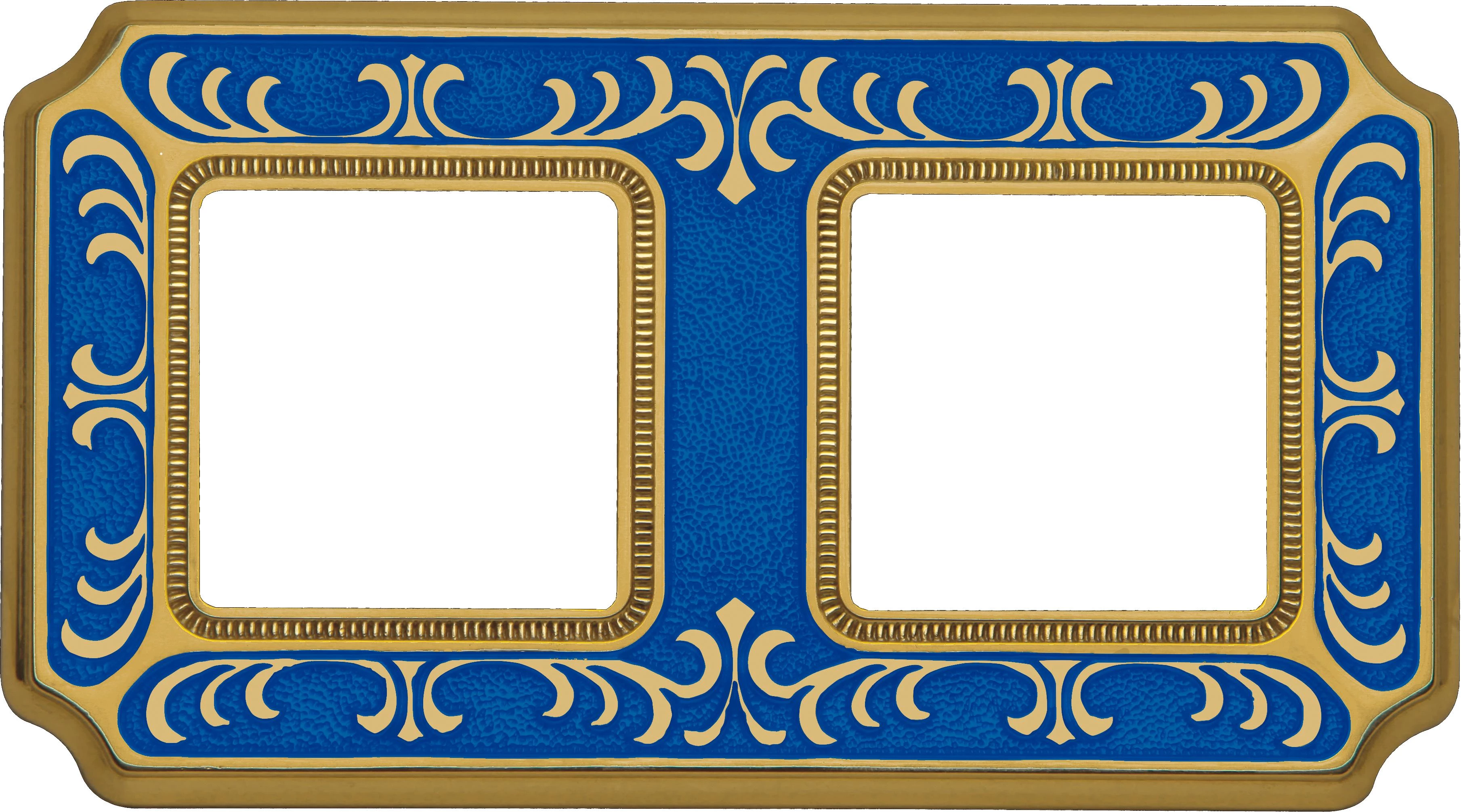  артикул FD01352AZEN название Рамка 2-ая (двойная), цвет Голубой сапфир, Siena, Fede