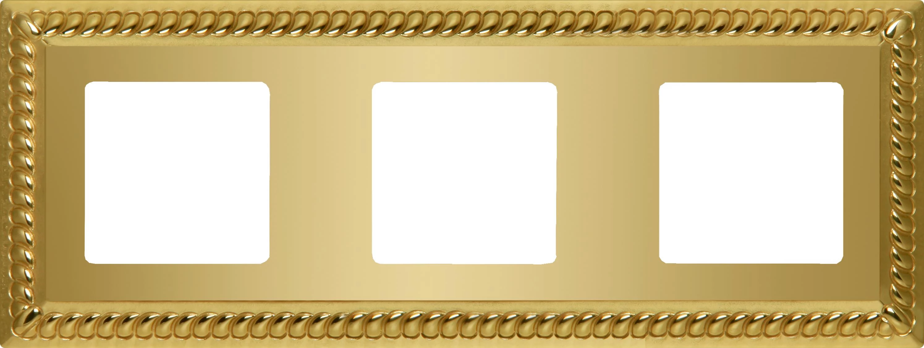  артикул FD01233OB название Рамка 3-ая (тройная), цвет Светлое золото, Sevilla, Fede