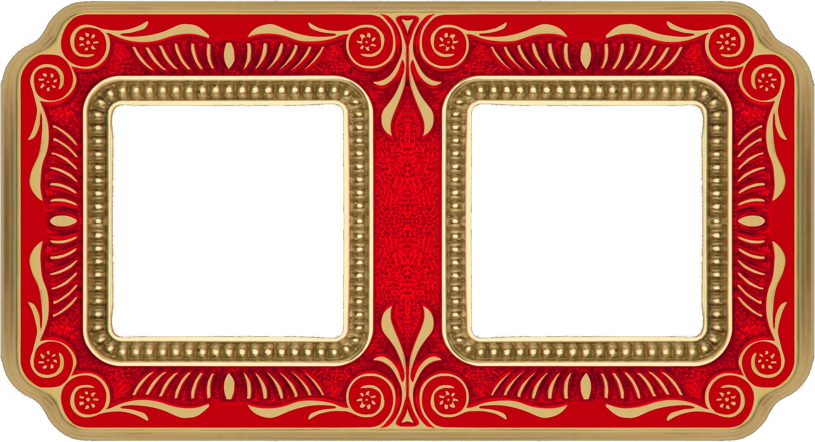  артикул FD01362ROEN название Рамка 2-ая (двойная), цвет Рубиново-красный, Firenze, Fede