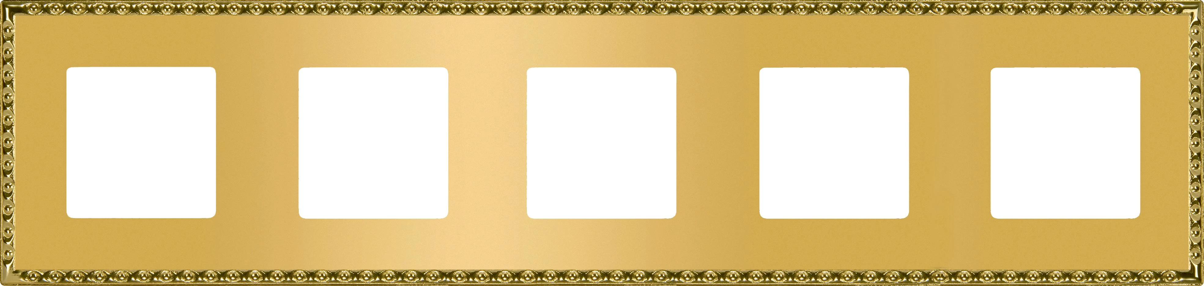  артикул FD01215OR название Рамка 5-ая (пятерная), цвет Красное золото, Toledo, Fede
