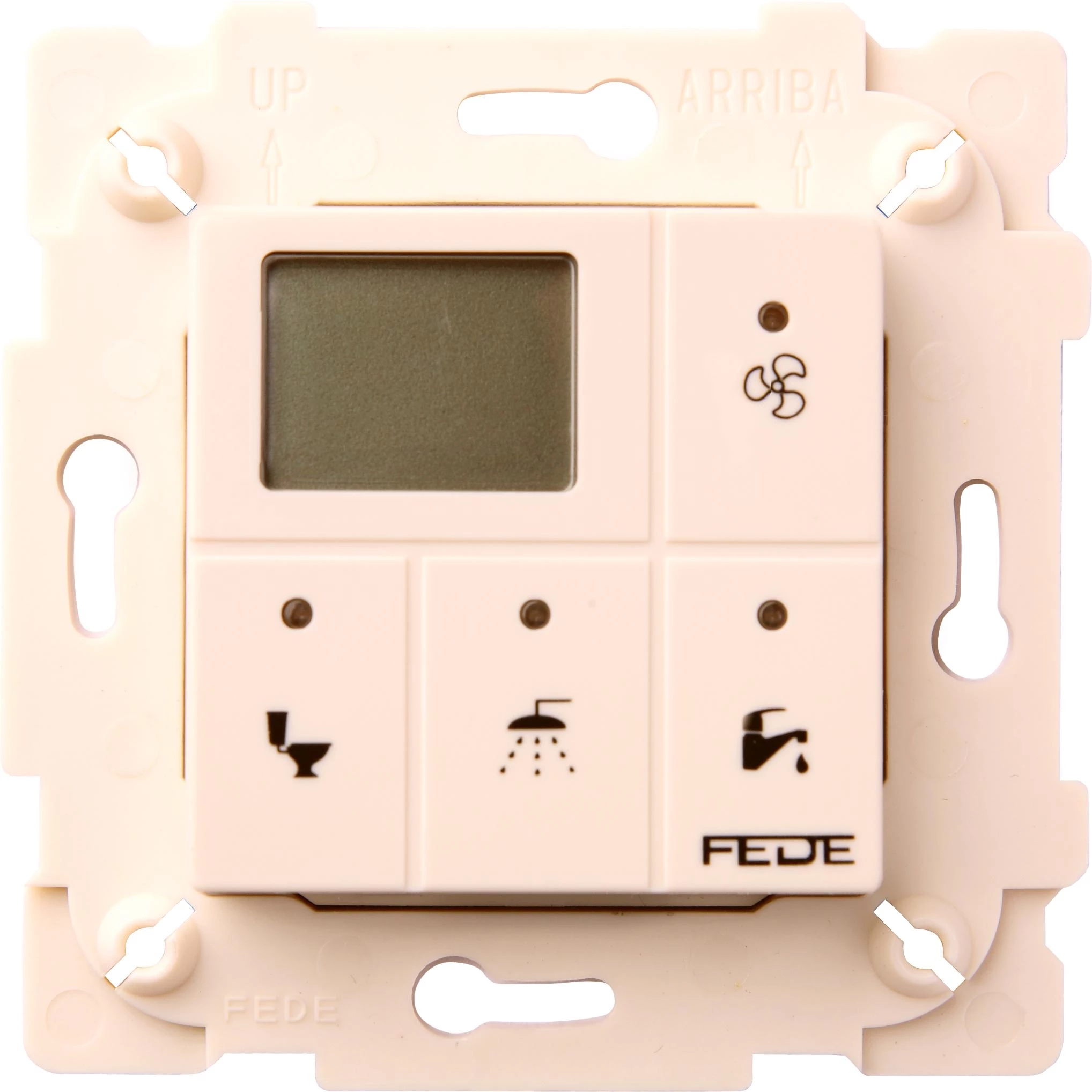  артикул FD28603-A название FEDE Бежевый Сенсорный выключатель для ванной (800Вт освещение, 150 Вт вентиляция) Beige (Beige)