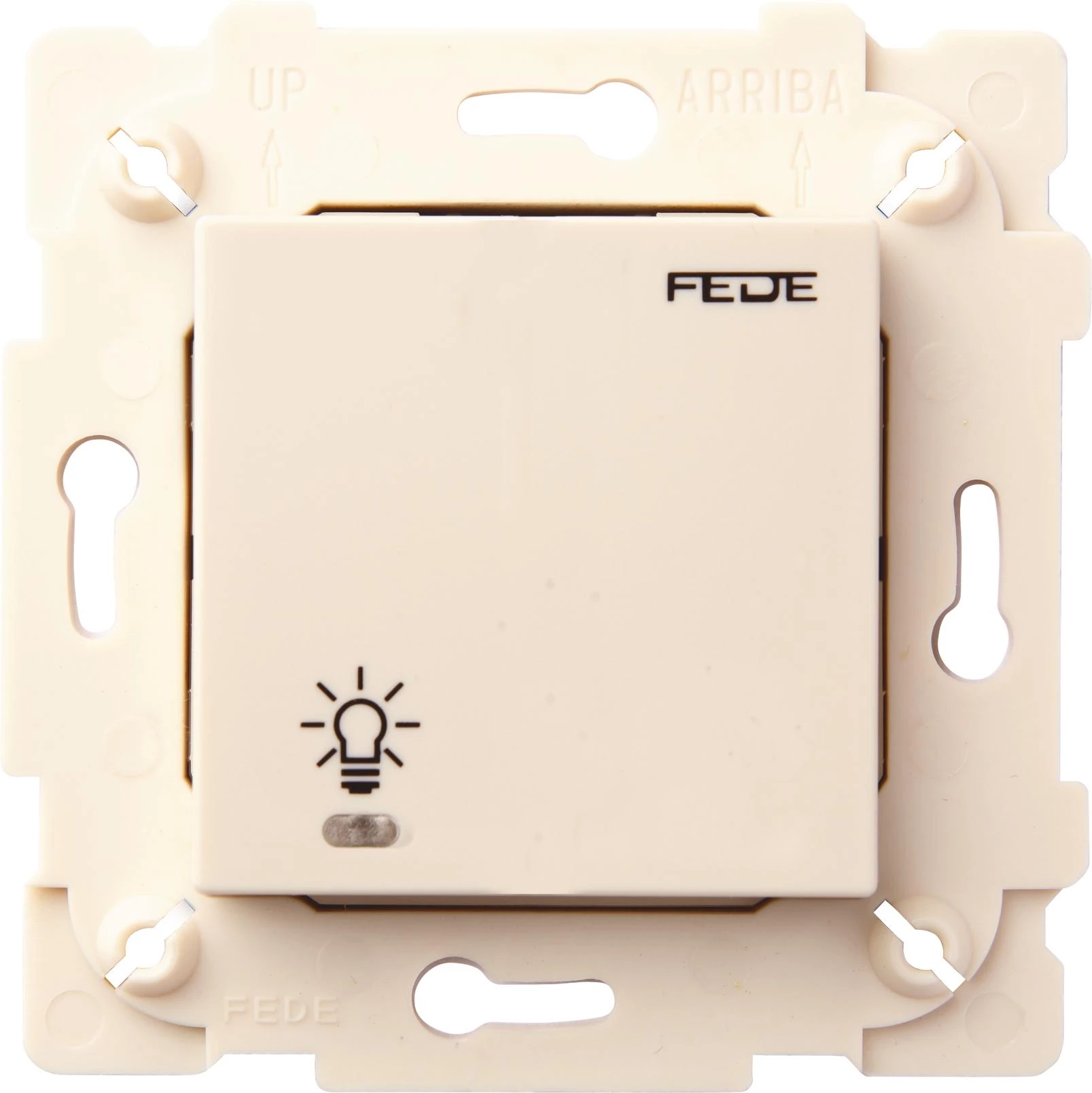  артикул FD28601-A название FEDE Бежевый Сенсорный одноклавишный выключатель 600 Вт с подсветкой Beige (Beige)