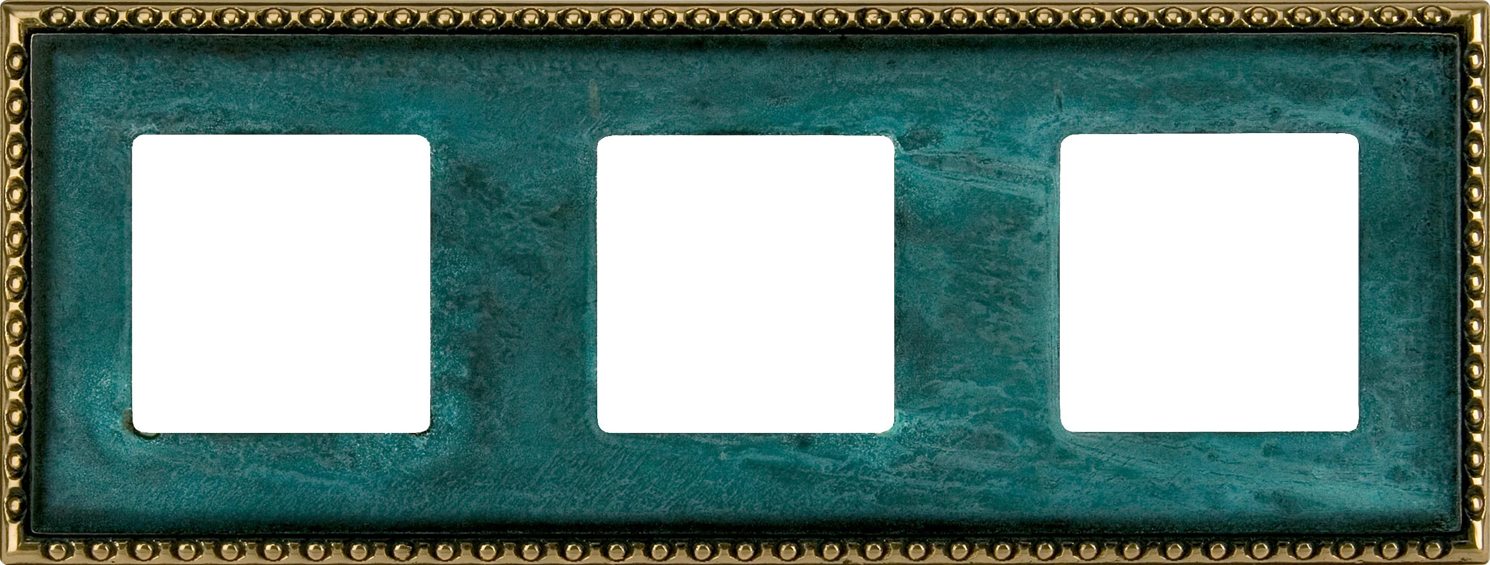  артикул FD01213VO название Рамка 3-ая (тройная), цвет Патина медь, Toledo, Fede