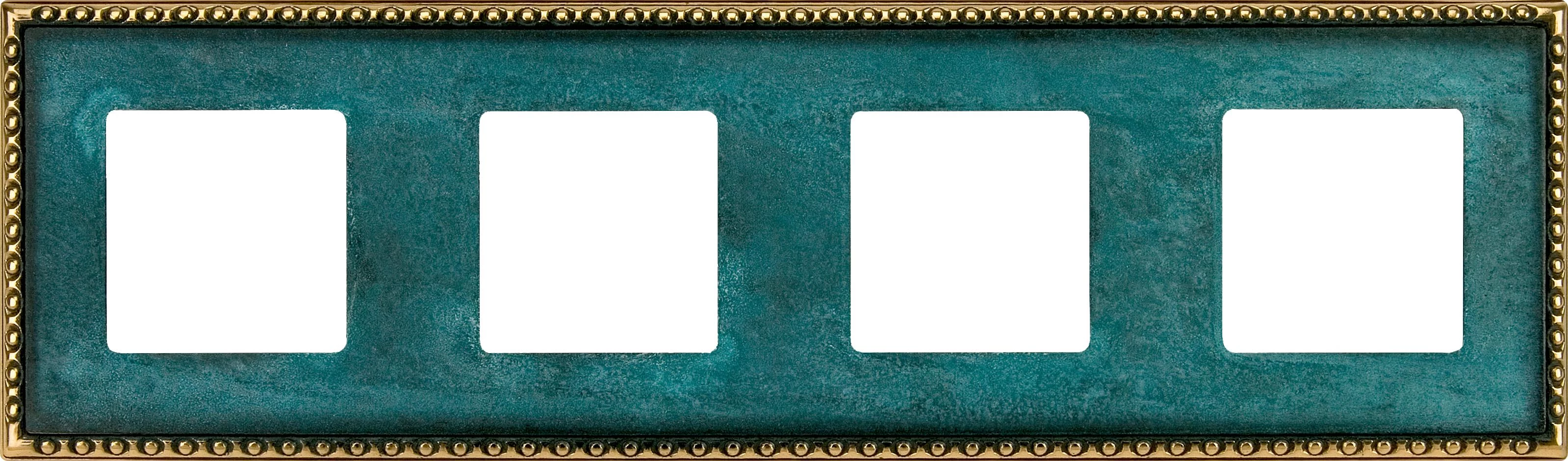 Рамка 4-ая (четверная), цвет Патина медь, Toledo, Fede