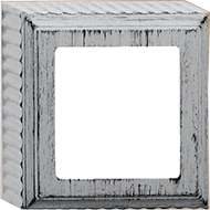  артикул FD01501AB название Коробка с рамкой 1-ая (одинарная), цвет Античное серебро, Roma Surface