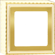  артикул FD01501OP название Коробка с рамкой 1-ая (одинарная), цвет Светлое золото/Белая патина, Roma Surface