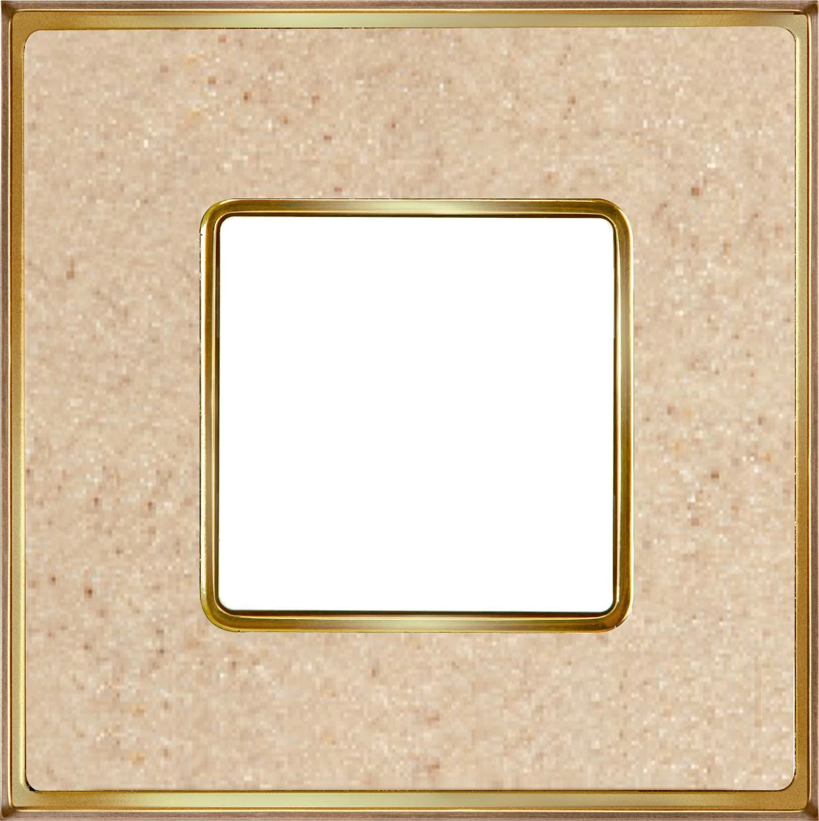  артикул FD01331AMOB название Рамка 1-ая (одинарная), цвет Светлый кориан/Светлое золото, VINTAGE CORINTO, Fede