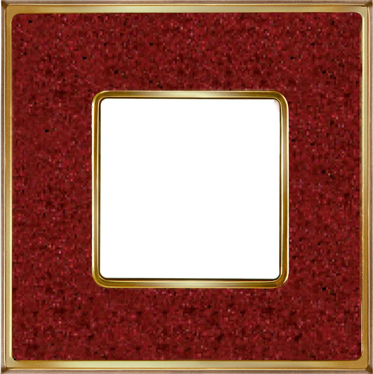  артикул FD01331PROB название Рамка 1-ая (одинарная), цвет Красный кориан/Светлое золото, VINTAGE CORINTO, Fede