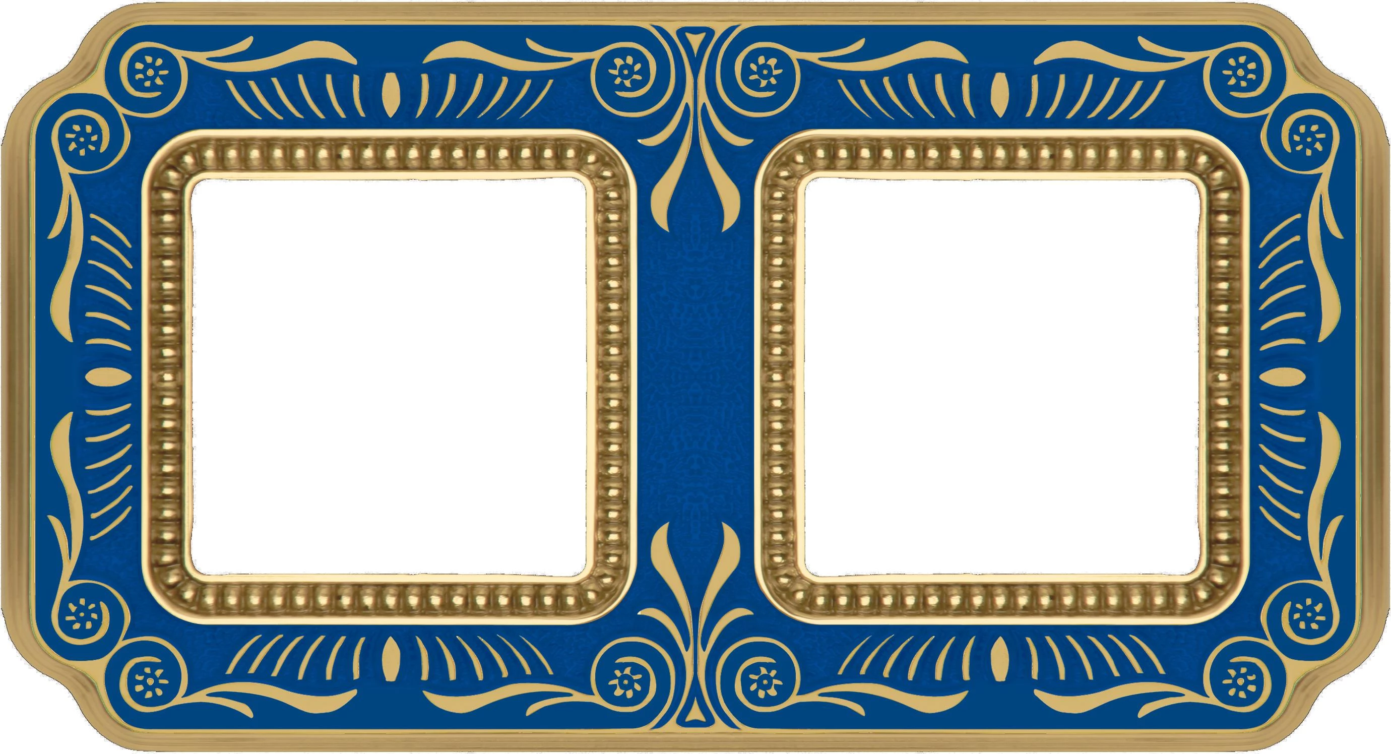  артикул FD01362AZEN название Рамка 2-ая (двойная), цвет Голубой сапфир, TOSCANA FIRENZE, Fede