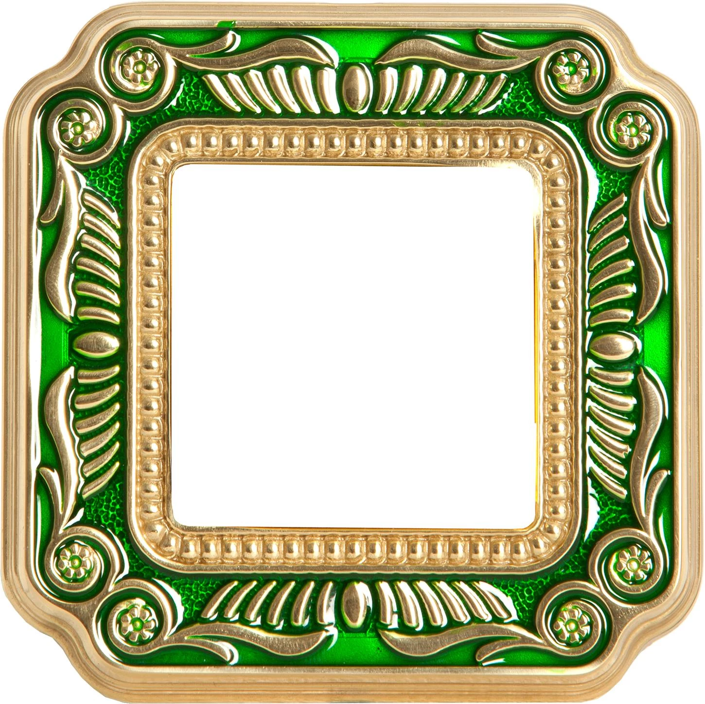  артикул FD01361VEEN название Рамка 1-ая (одинарная), цвет Изумрудно-зеленый, Firenze, Fede