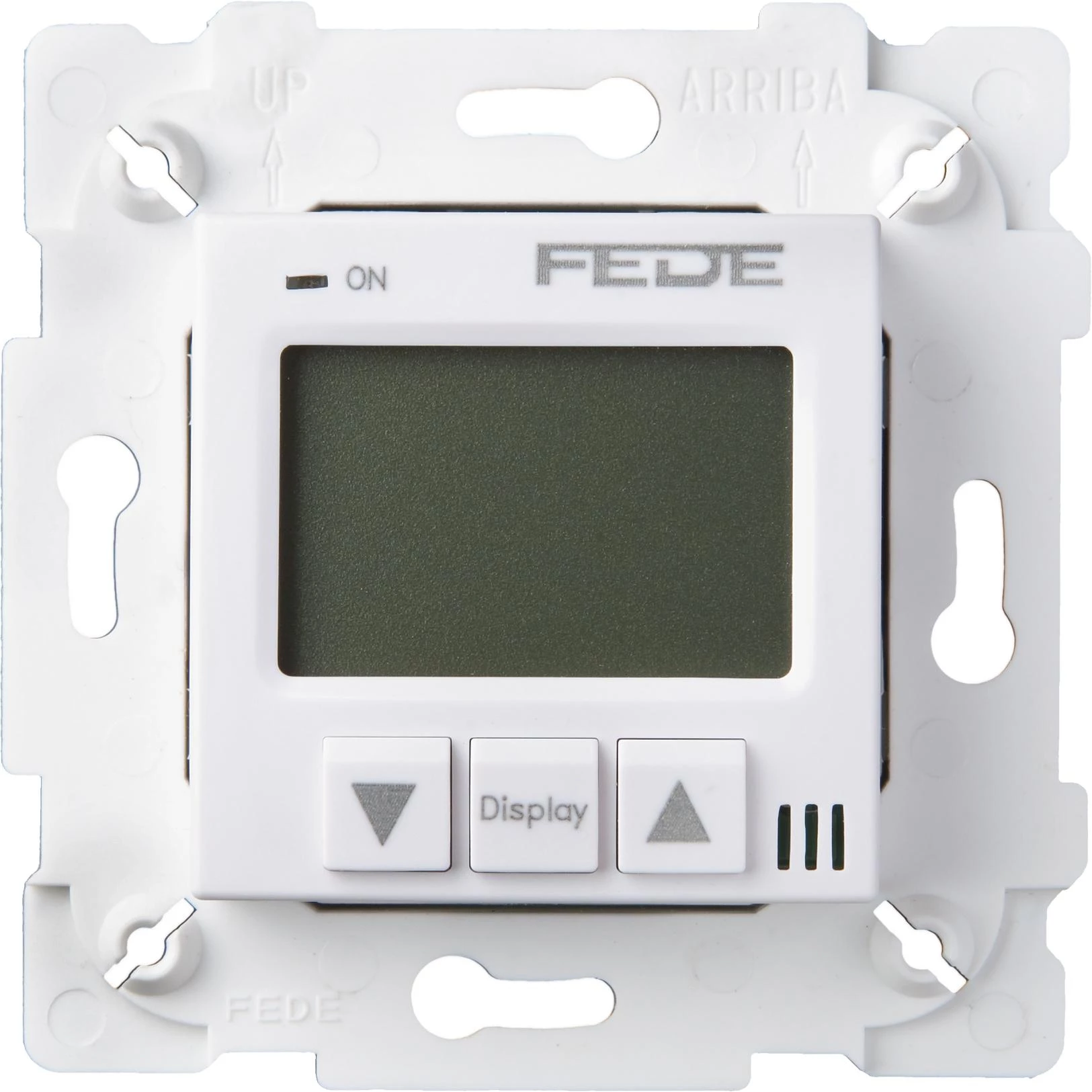  артикул FD18001 название FEDE Белый Терморегулятор Цифровой. 16A, с LCD монитором White (Blanco)