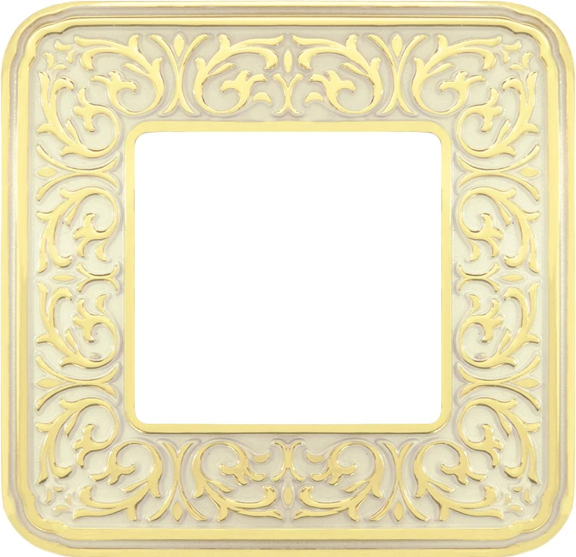  артикул FD01371OP название Рамка 1-ая (одинарная), цвет Светлое золото/Белая патина, Emporio, Fede