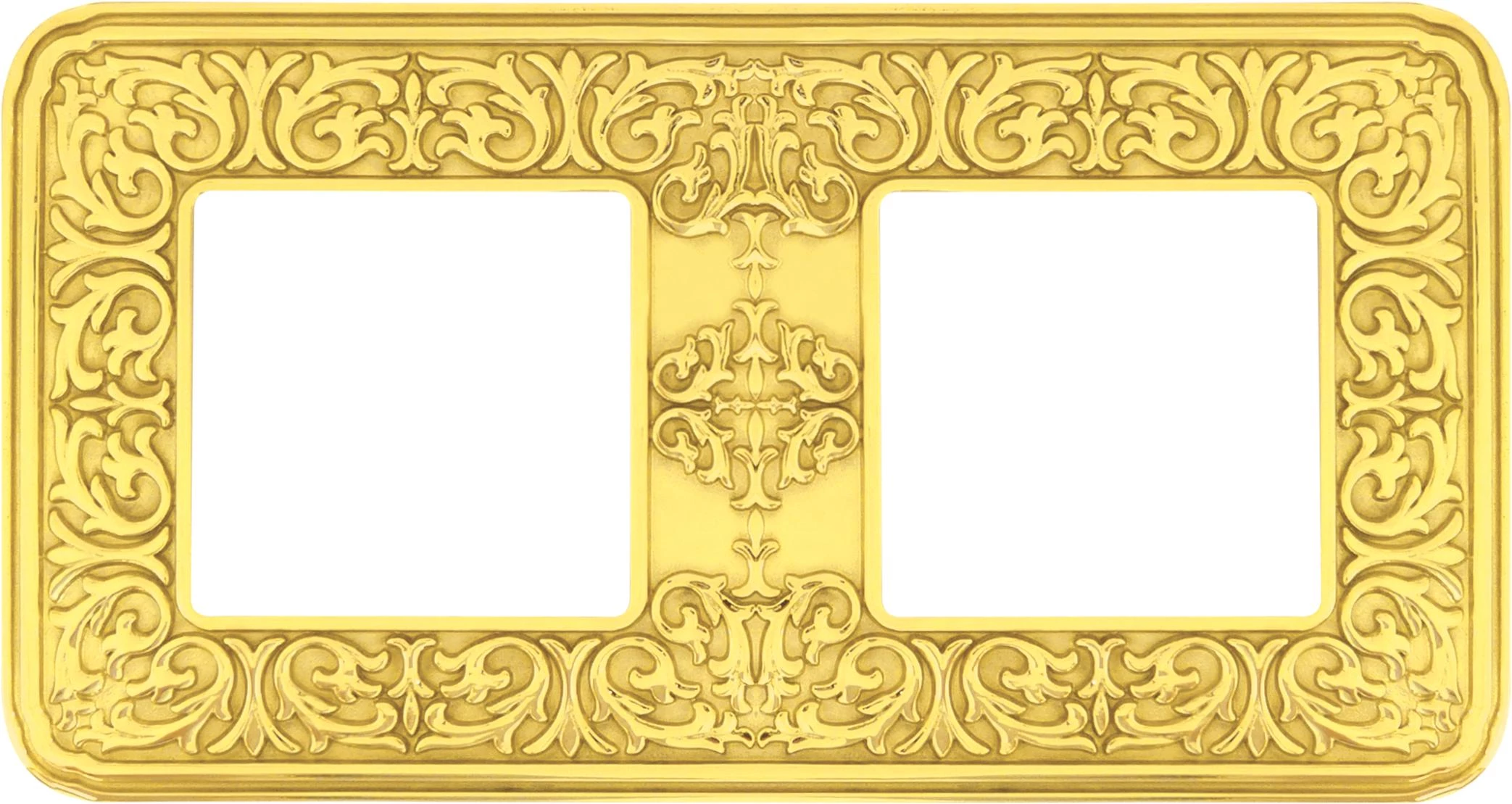  артикул FD01372OB название Рамка 2-ая (двойная), цвет Светлое золото, Emporio, Fede
