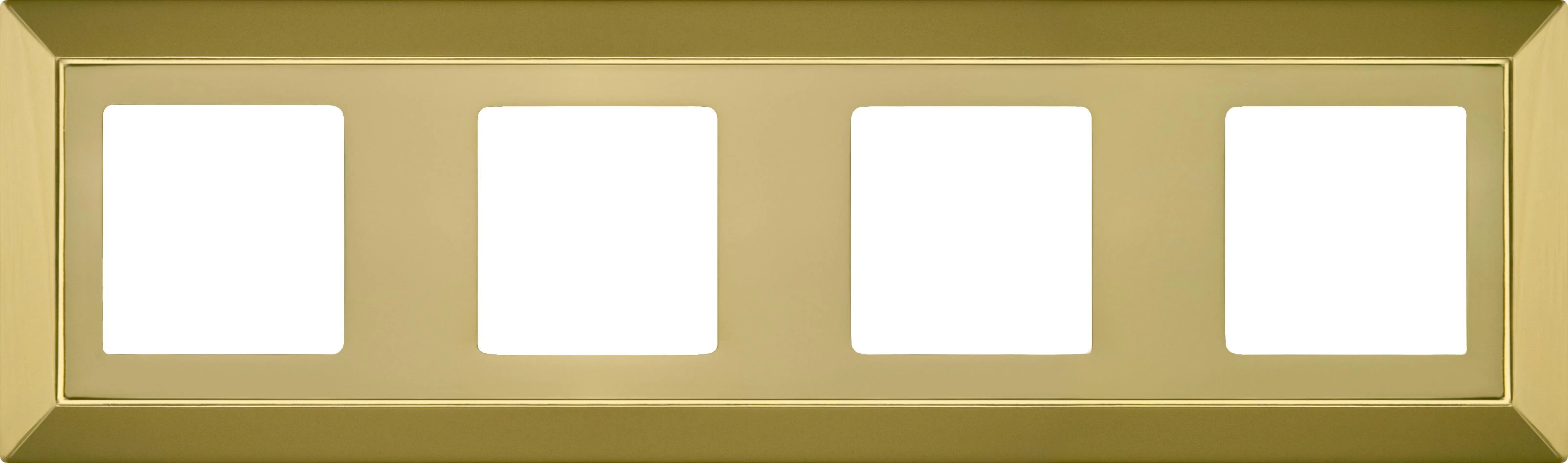  артикул FD01254OB название Рамка 4-ая (четверная), цвет Светлое золото, Barcelona, Fede