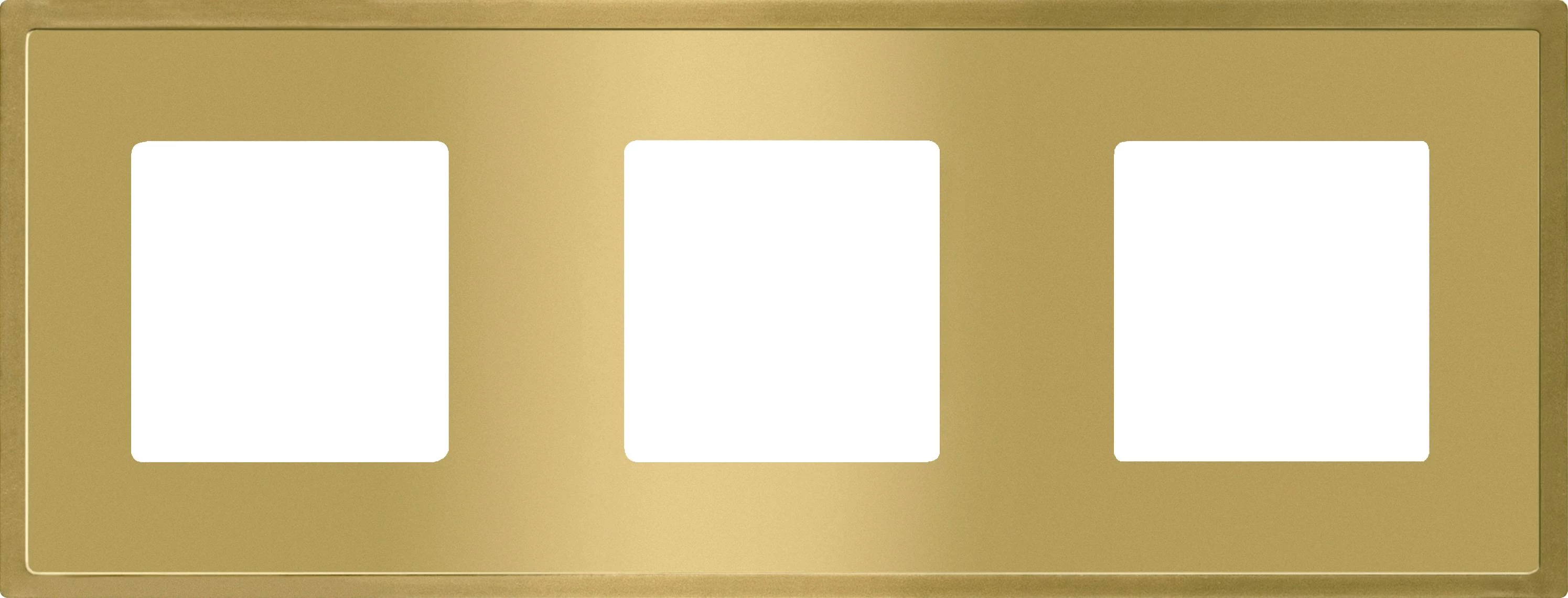  артикул FD01243OB название Рамка 3-ая (тройная), цвет Светлое золото, Madrid, Fede