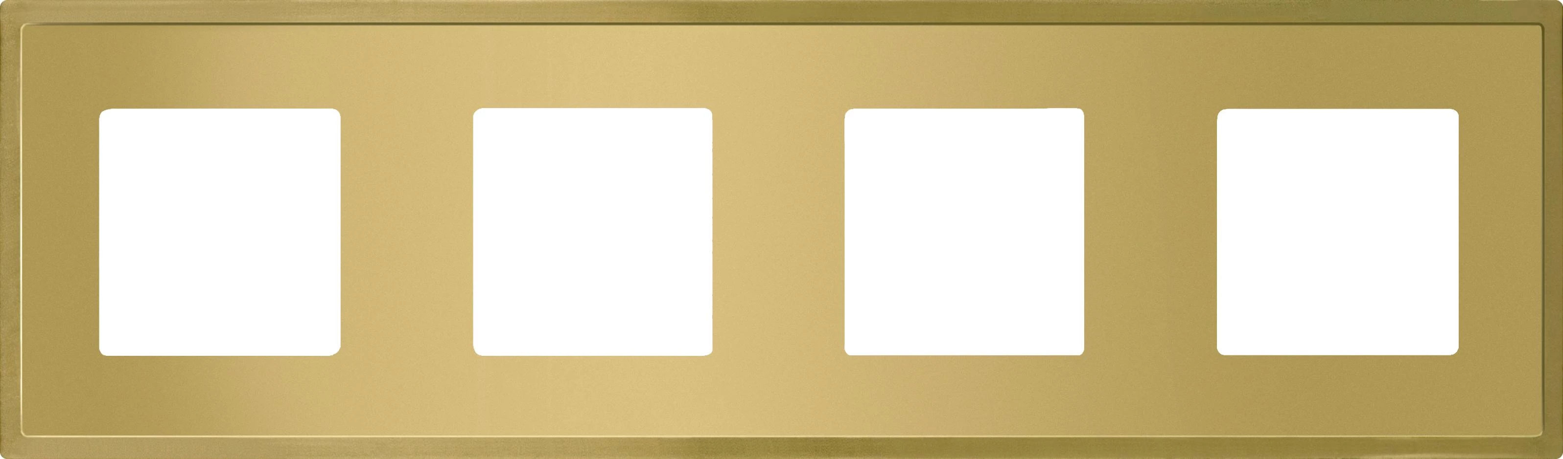  артикул FD01244OB название Рамка 4-ая (четверная), цвет Светлое золото, Madrid, Fede