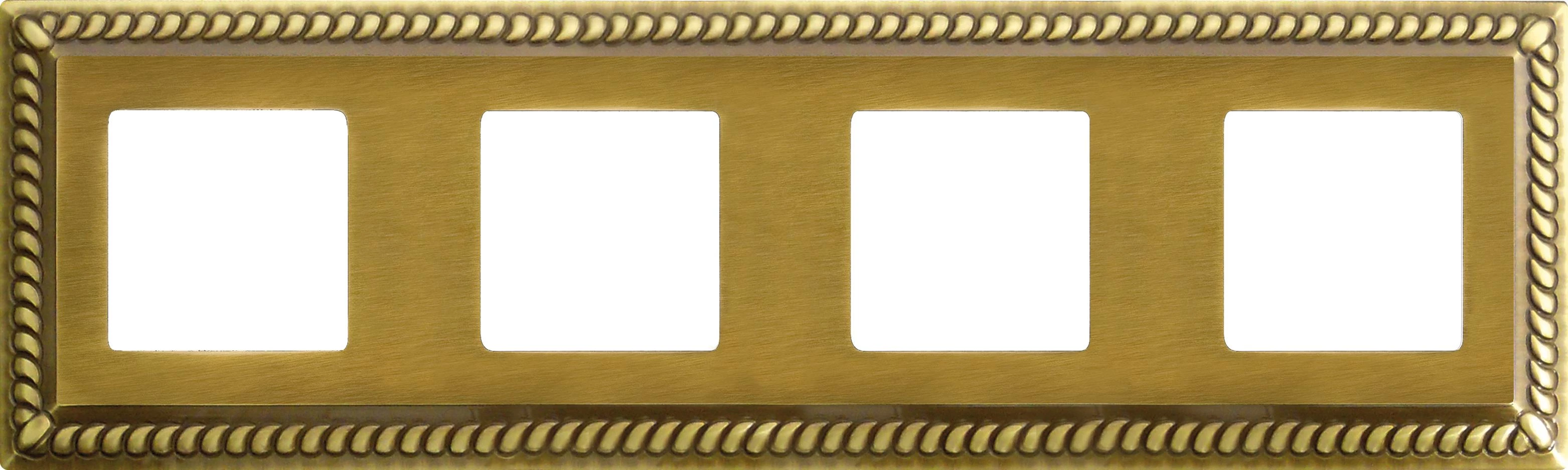  артикул FD01234PB название Рамка 4-ая (четверная), цвет Светлая бронза, Sevilla, Fede