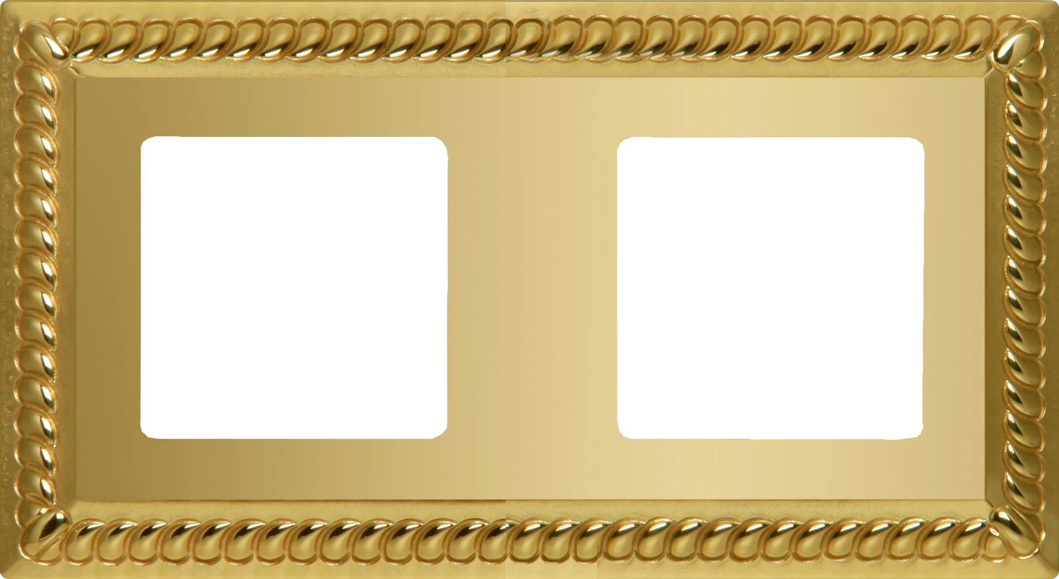 артикул FD01232OB название Рамка 2-ая (двойная), цвет Светлое золото, Sevilla, Fede