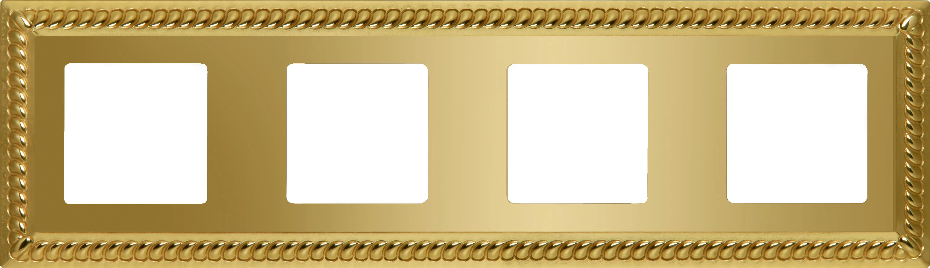  артикул FD01234OB название Рамка 4-ая (четверная), цвет Светлое золото, Sevilla, Fede
