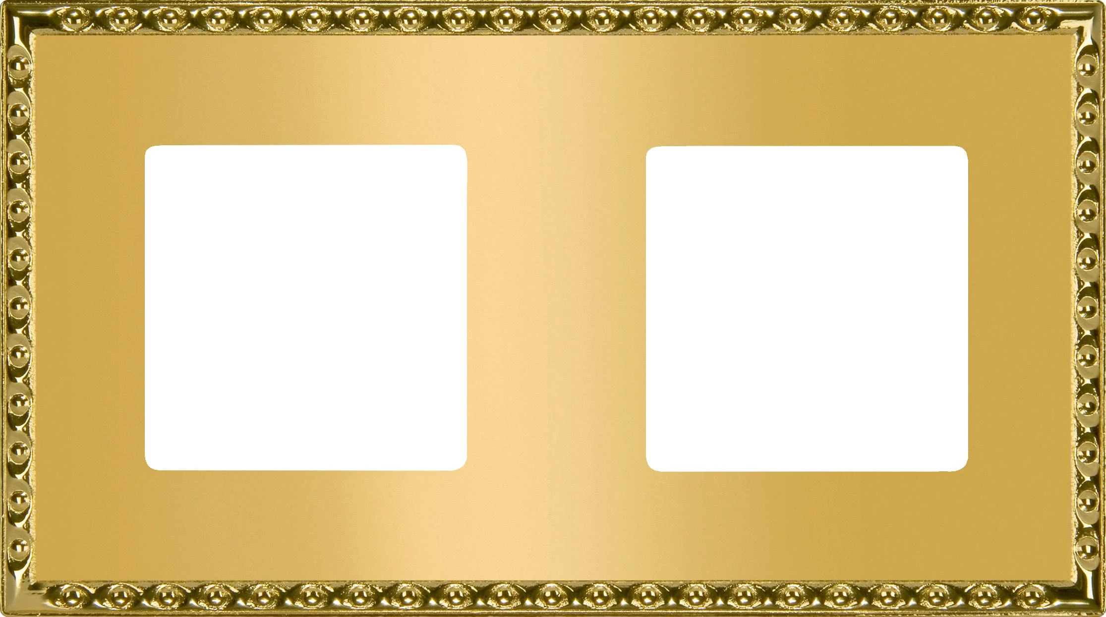  артикул FD01212OR название Рамка 2-ая (двойная), цвет Красное золото, Toledo, Fede