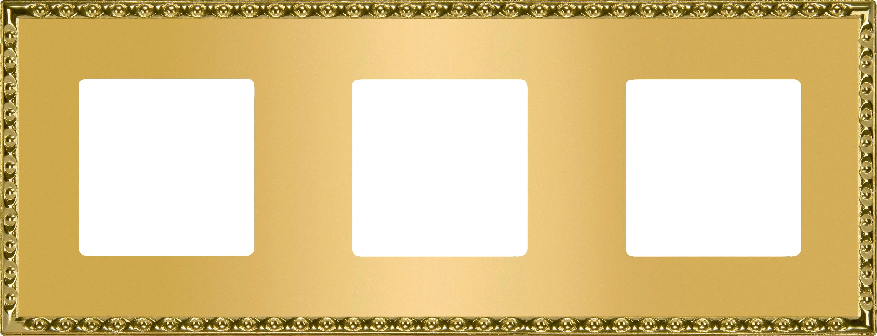  артикул FD01213OR название Рамка 3-ая (тройная), цвет Красное золото, Toledo, Fede